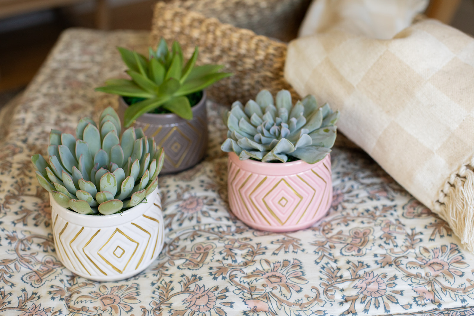 Gold Prism Succulent Planter-image