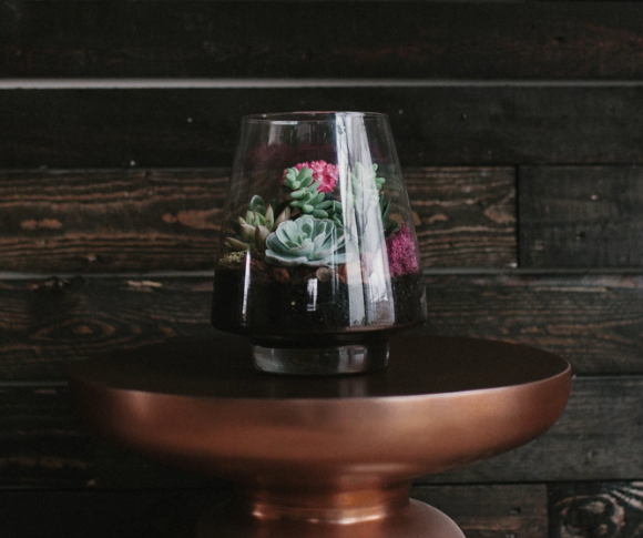 Pyramid Glass Succulent Terrarium-image