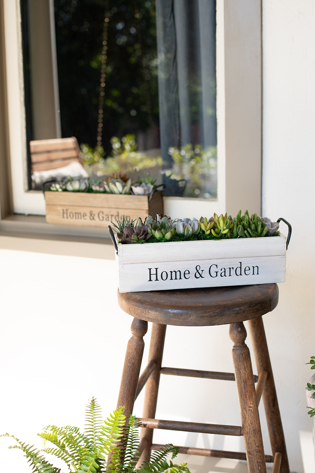 Home and Garden Outdoor Wood Trough-image